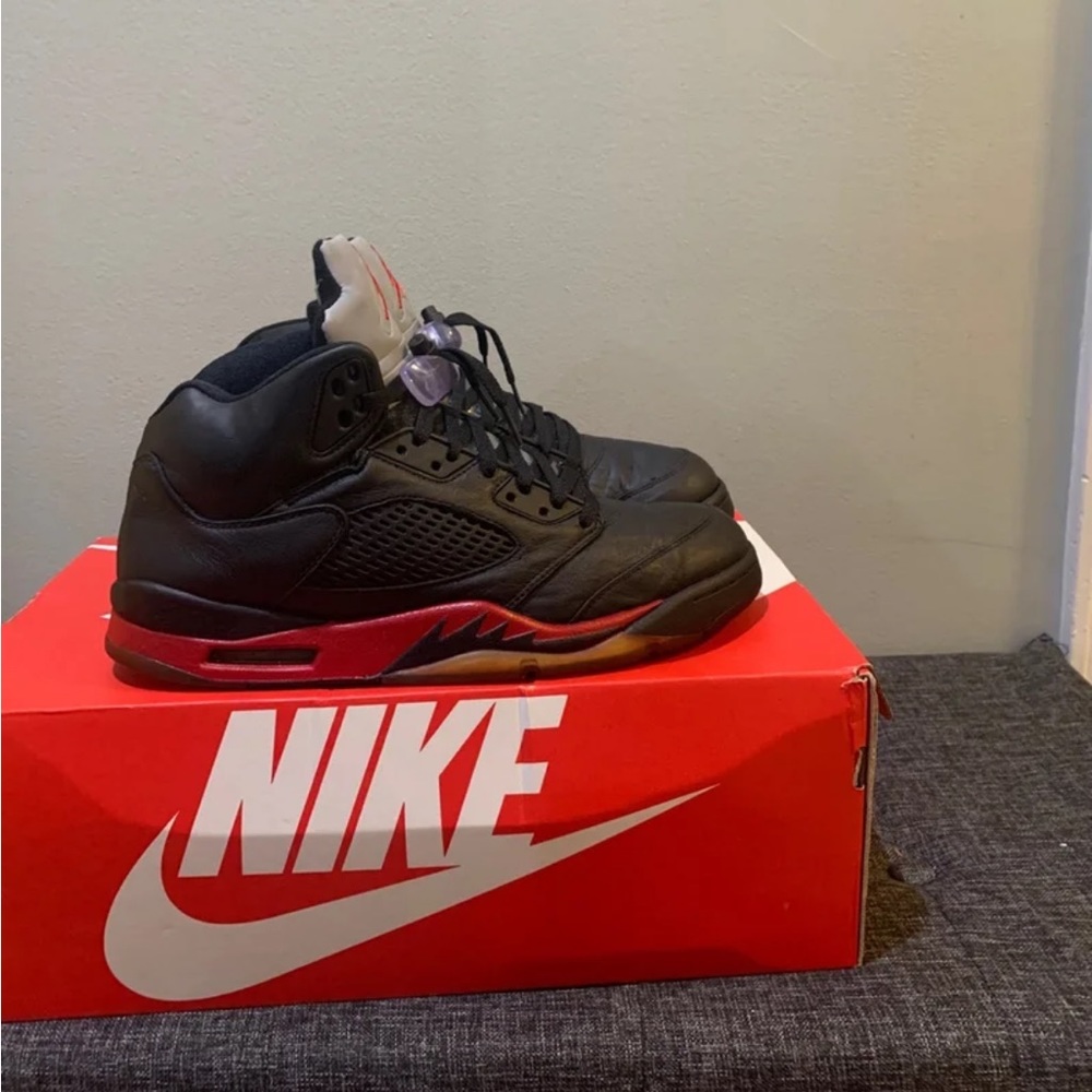 Air Jordan 5 Bred Customized Shoes size 11 men.